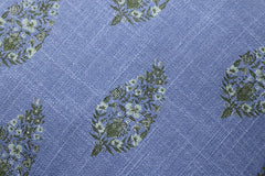 Periwinkle Block Print Pillow, 22"x22"