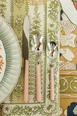 Fantasia Pale Rose 5-Piece Flatware + Serving Pieces (Mepra)