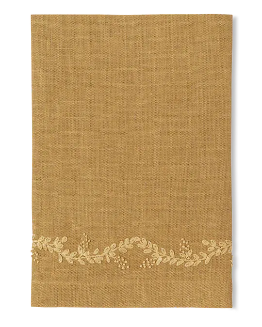 Embroidered Napkin, Curry
