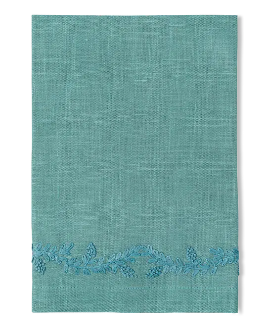 Embroidered Napkin, Marine