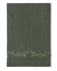 Embroidered Napkin, Pewter