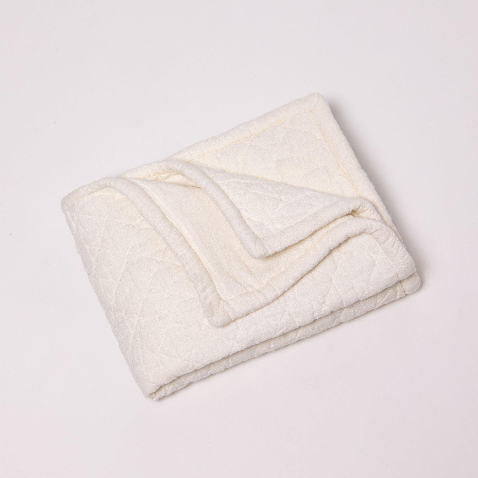 Dale Quilted Linen Bedding Collection, Ivory