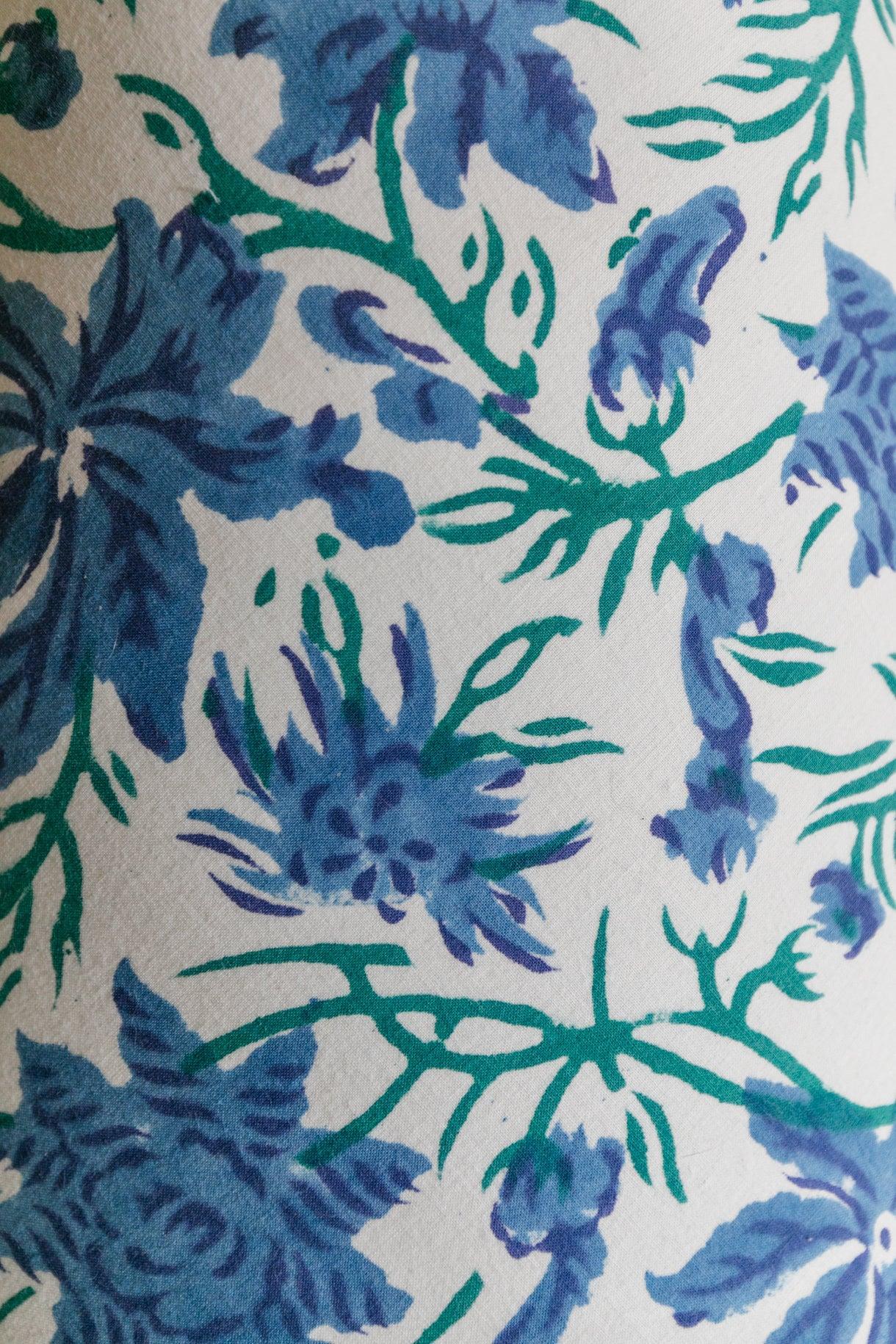 Blue Floral Coolie Shades