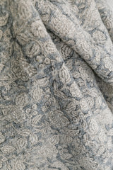 Handloom Blue Printed Throw