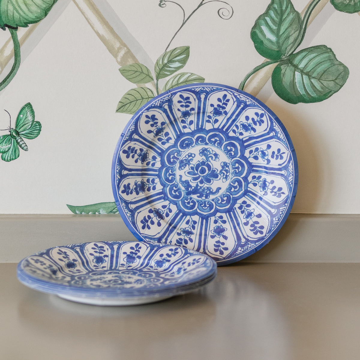 Indigo Garden Paper Plates, Salad/Dessert