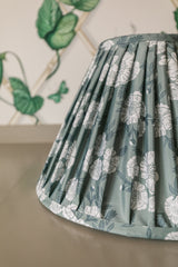 Green and White Flower Lampshade