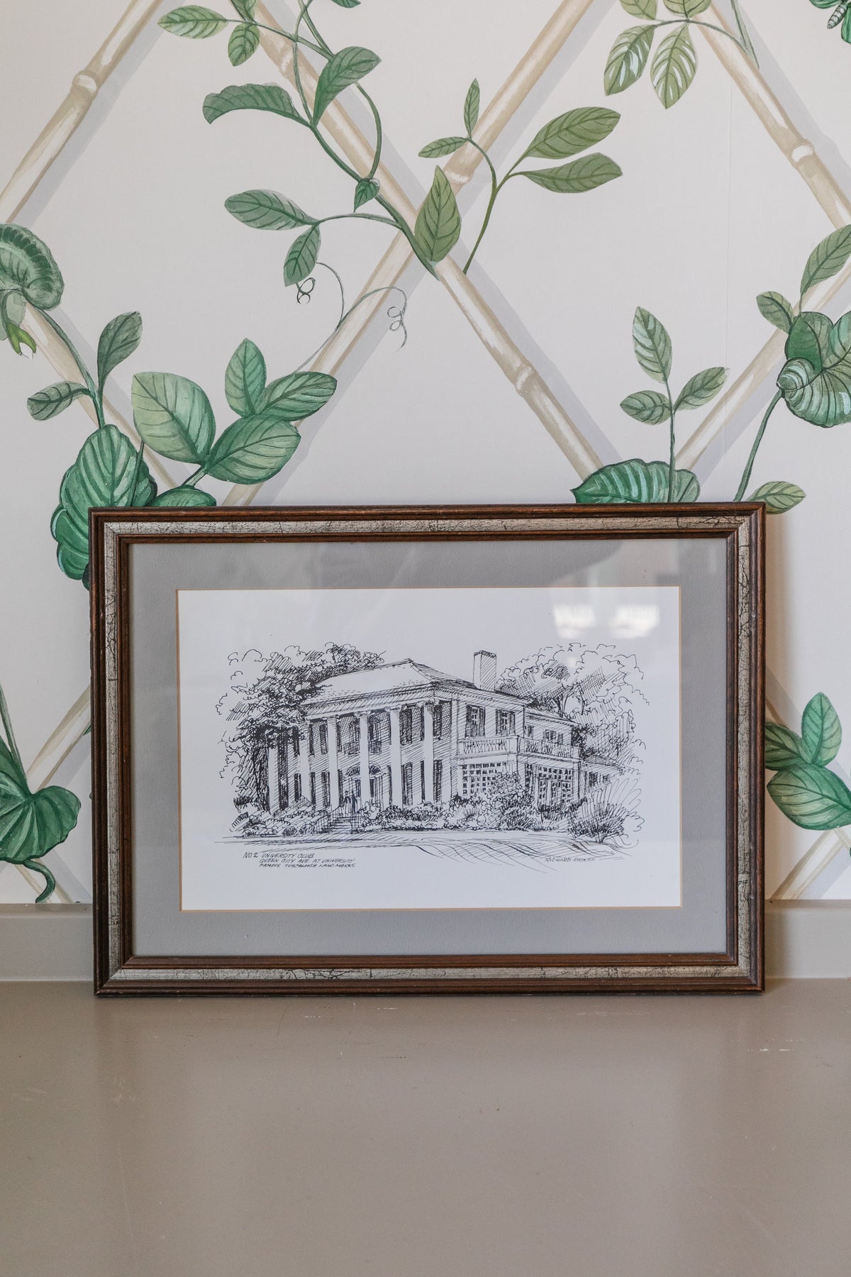 Framed Vintage Architectural Print