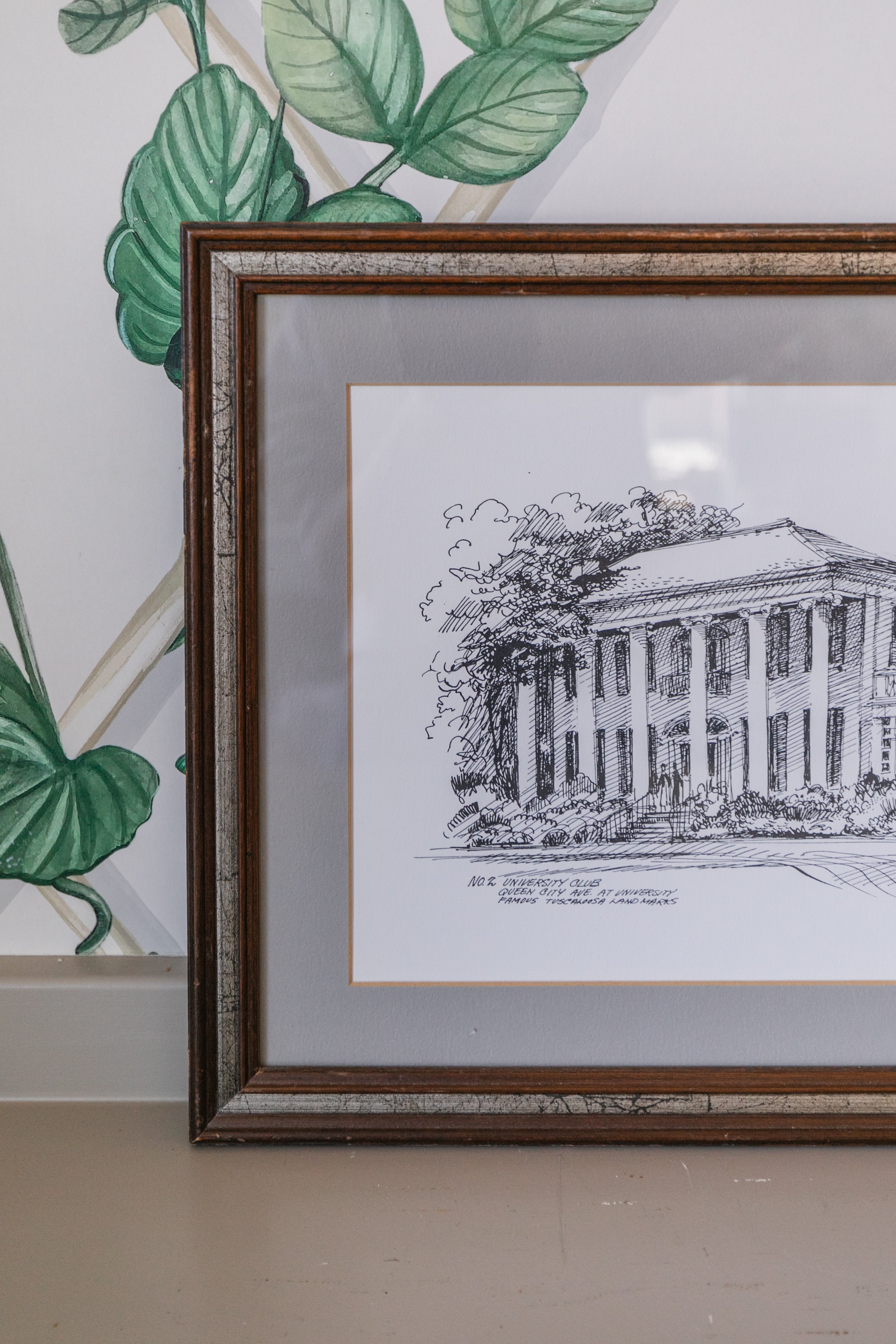 Framed Vintage Architectural Print