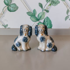 Blue Staffordshire Pair, Medium