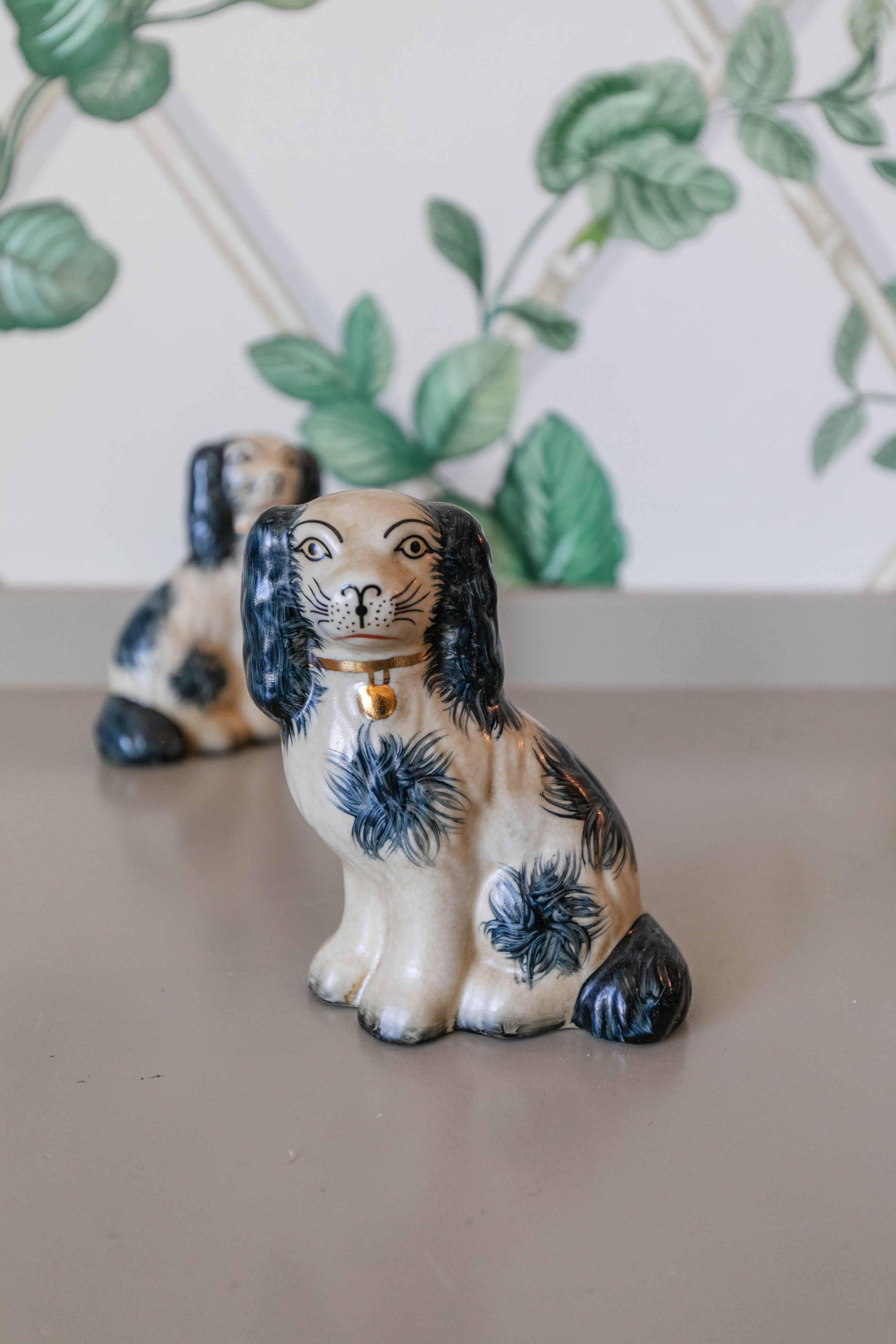 Blue Staffordshire Pair, Medium