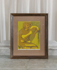 "Girl" Signed Print, Framed