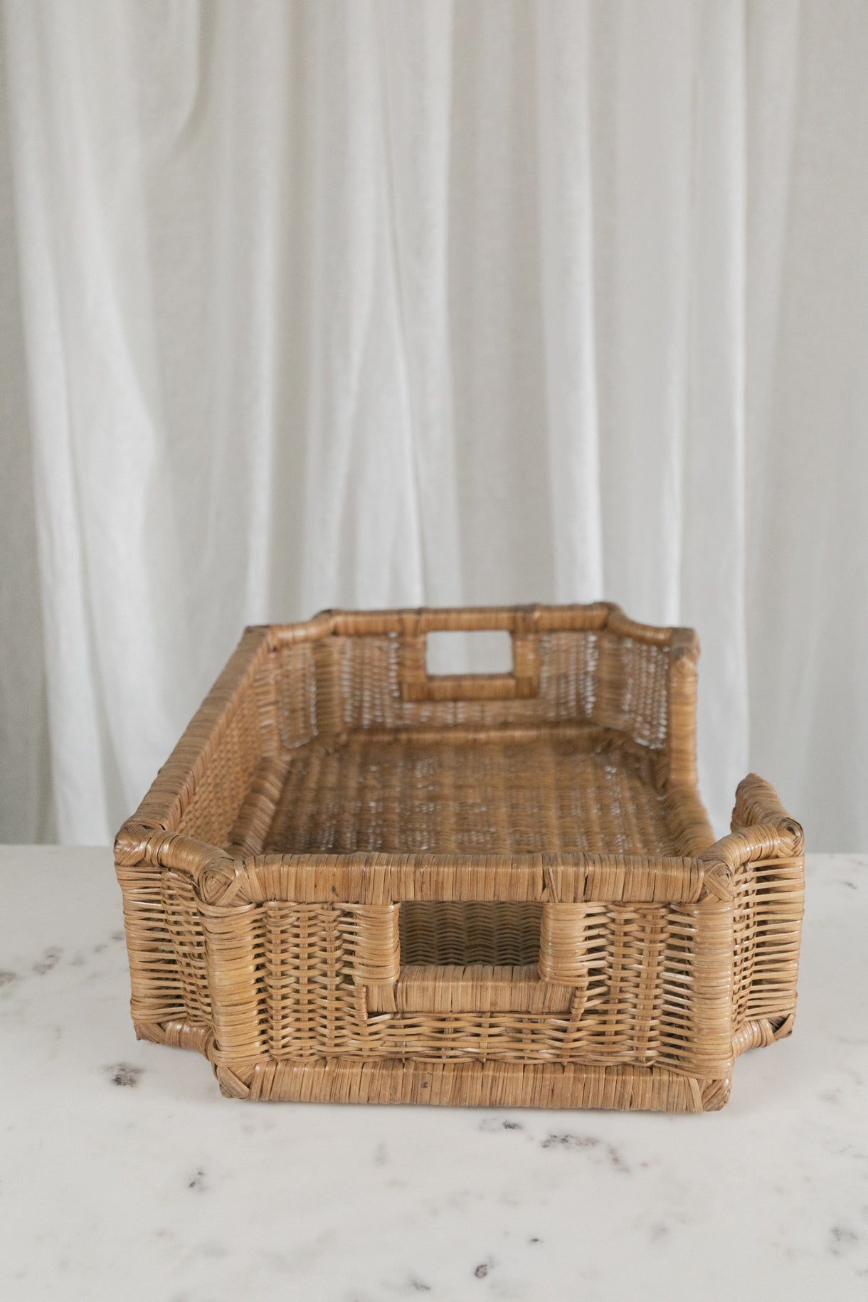 Curved Rattan Tray
