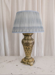 Heavy Brass Vintage Lamps, Pair