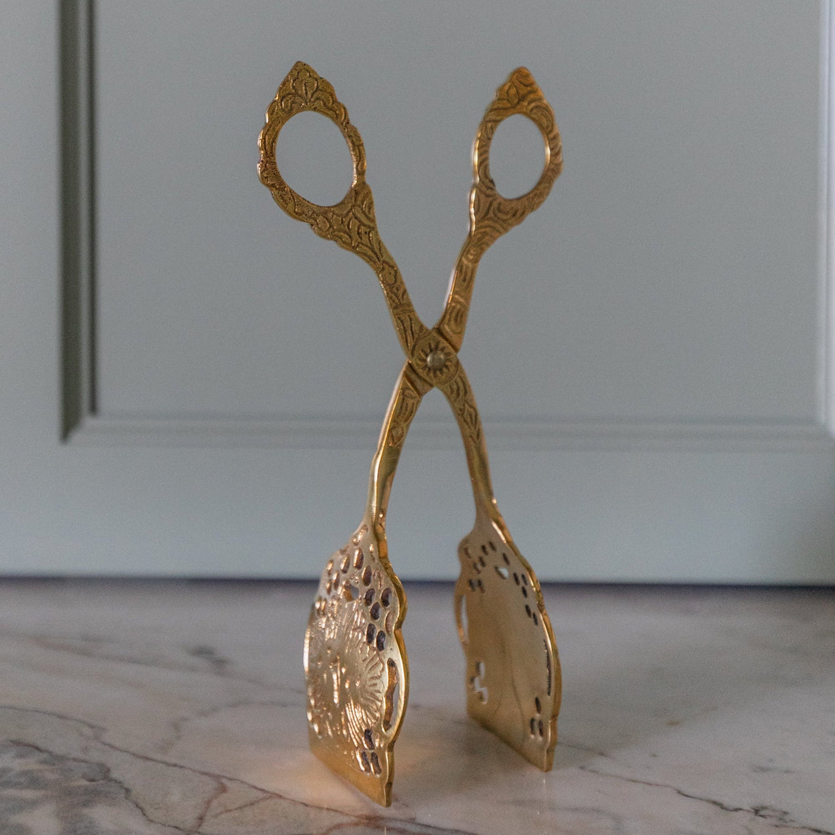 Embossed Brass Tongs