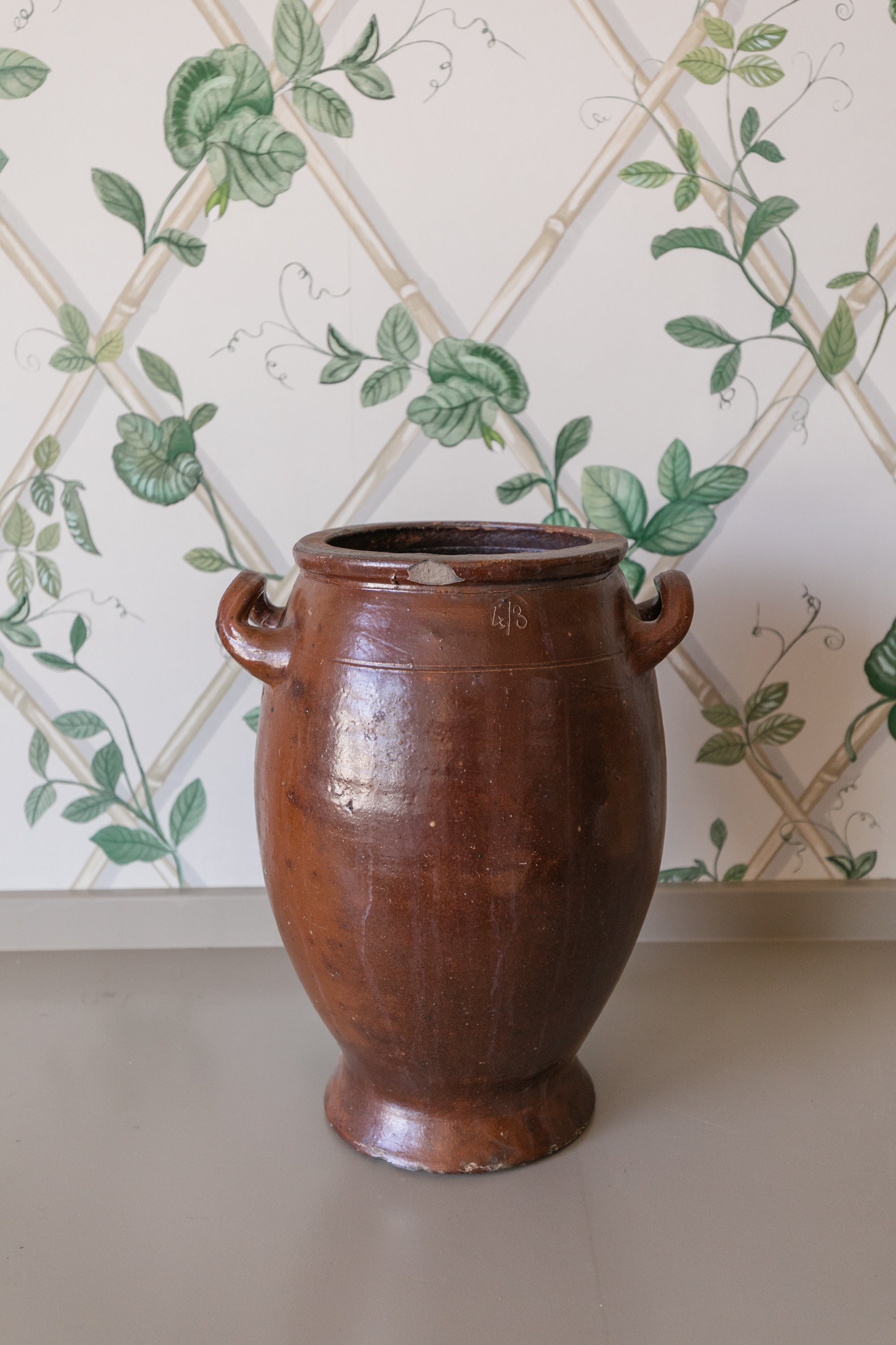 Large Brown Vintage Jar