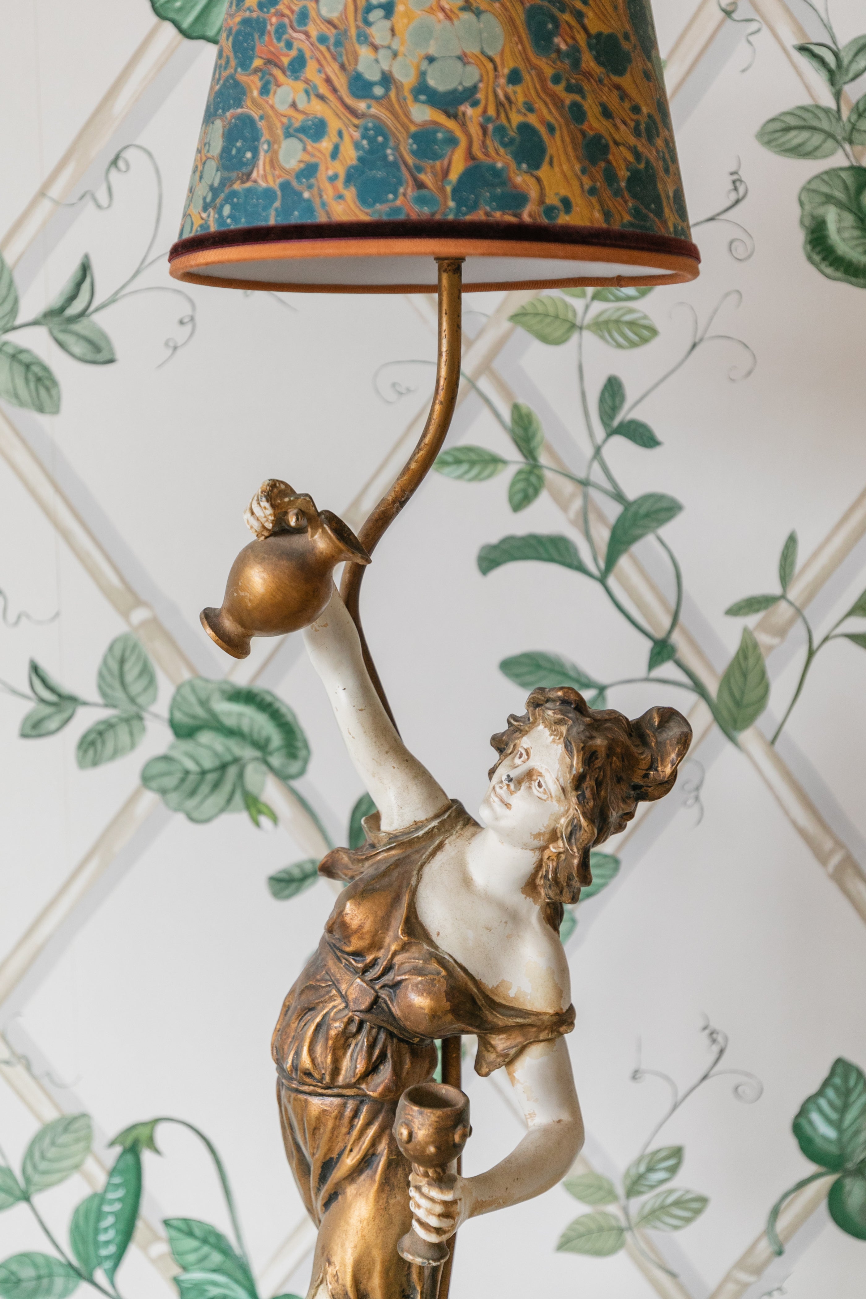 Greek Figure with Marble Shade