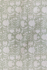 Green Floral Tablecloth, 72"x132"