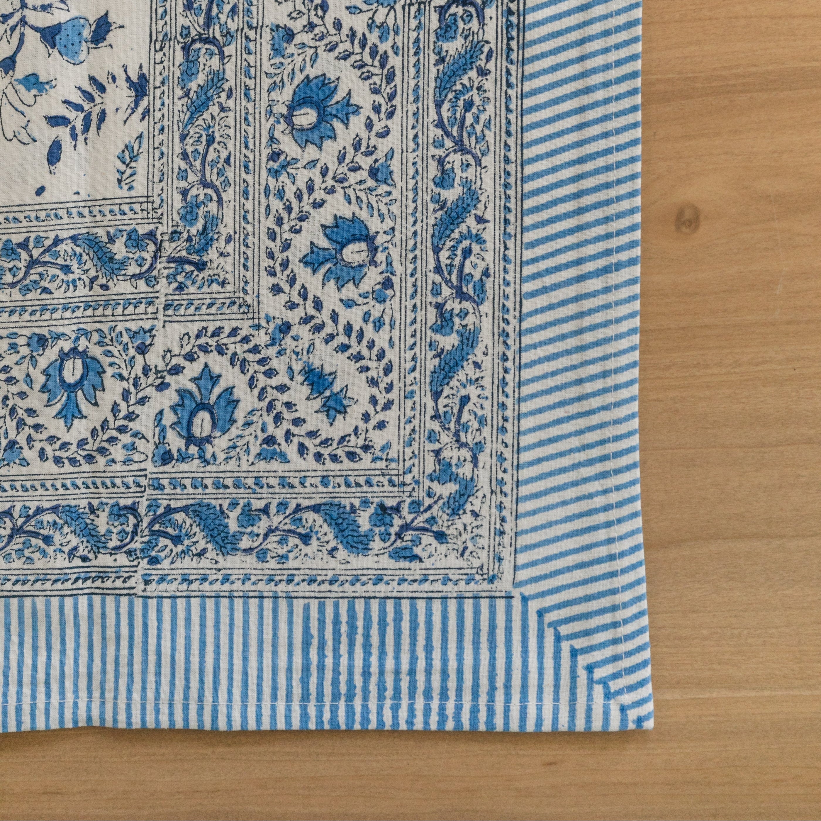Blue Floral Tablecloth, 72"x132"