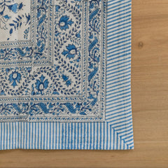 Blue Floral Tablecloth, 72"x132"