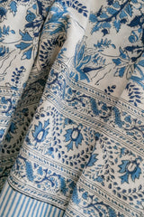 Blue Floral Tablecloth, 72"x132"
