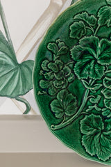 Majolica Geranium Plate
