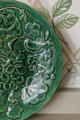 Majolica Geranium Plate