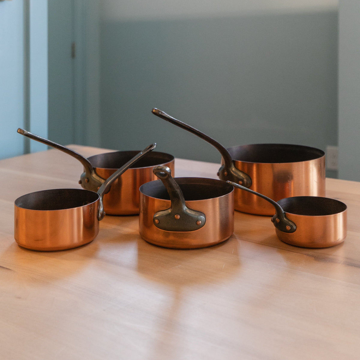Copper Pots, Set of 5