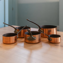Copper Pots, Set of 5