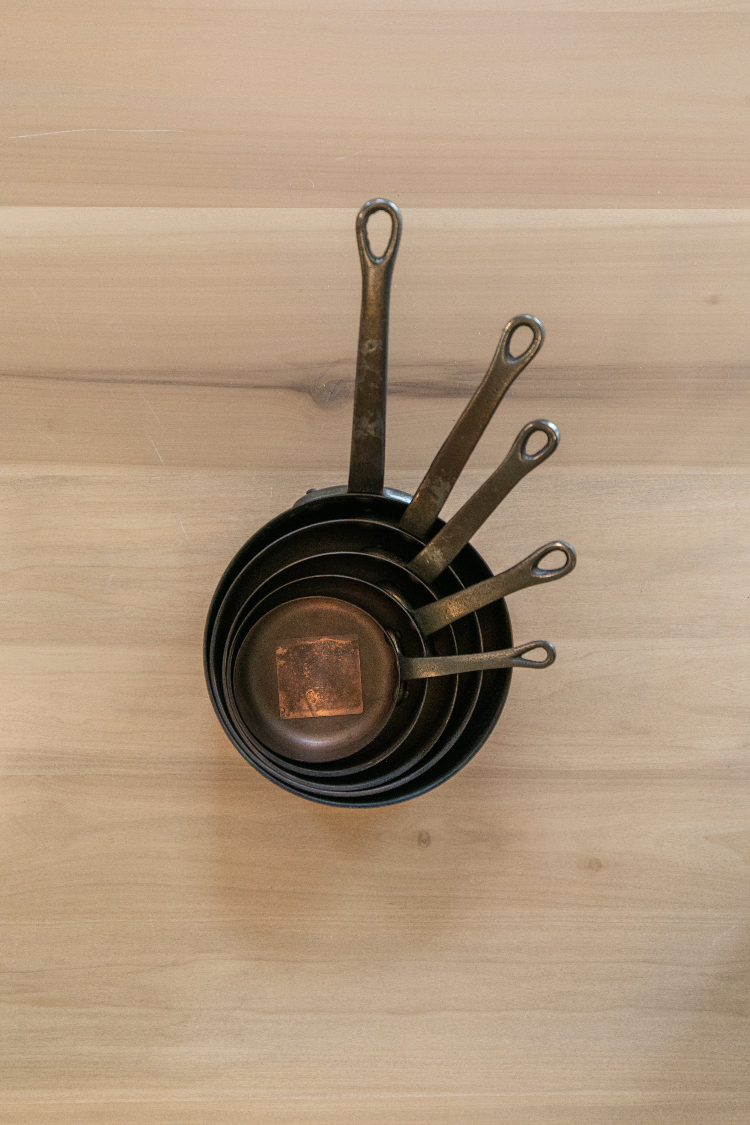 Copper Pots, Set of 5
