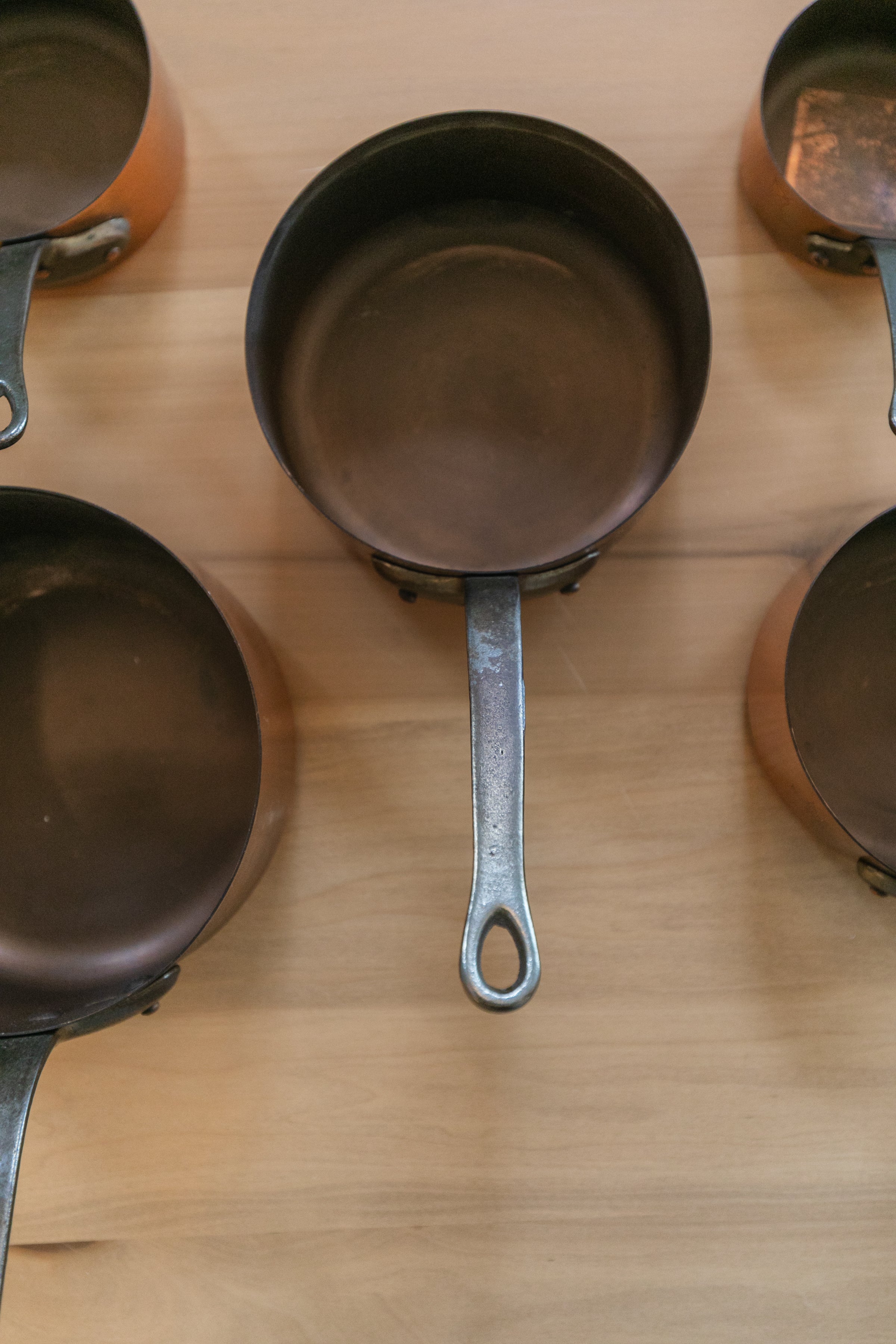 Copper Pots, Set of 5