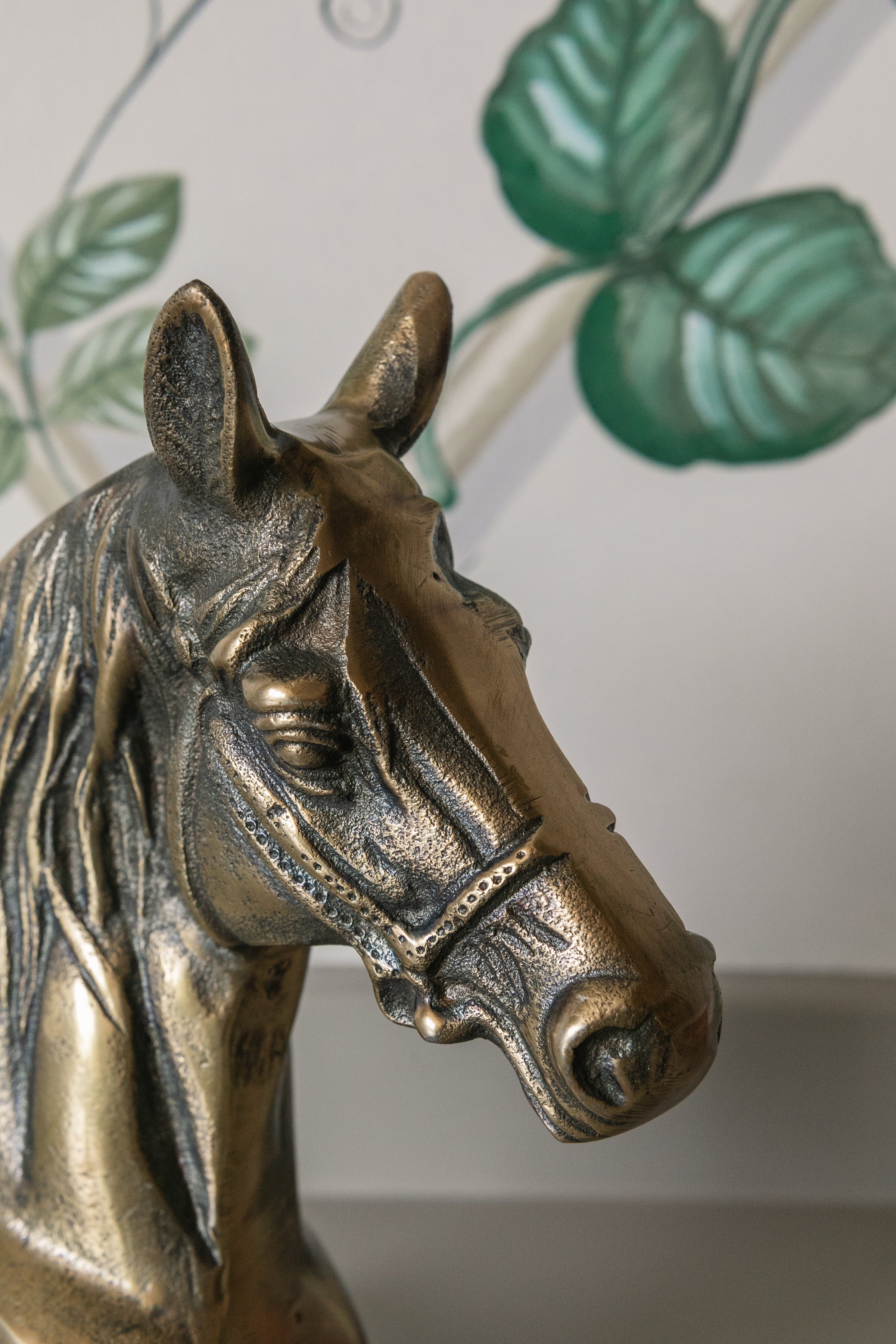 Horse Sculpture, Antique Brass