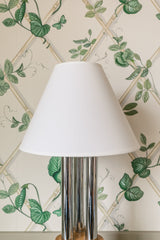 Chrome/Wood Midcentury Lamp