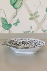 Black and White Hand Painted Dish