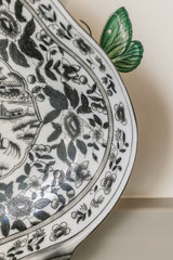 Black and White Hand Painted Dish