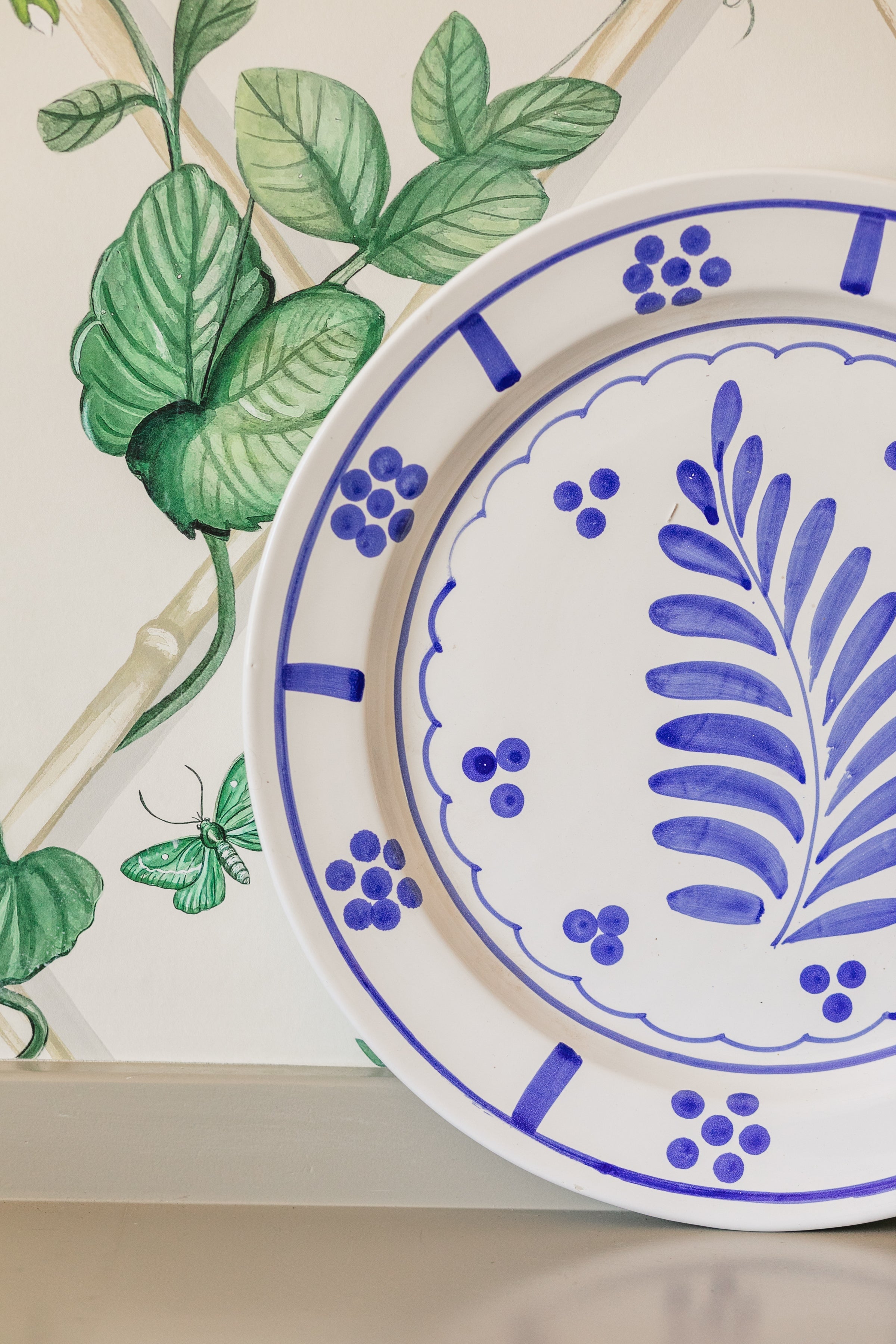 Large Blue & White Italian Platter