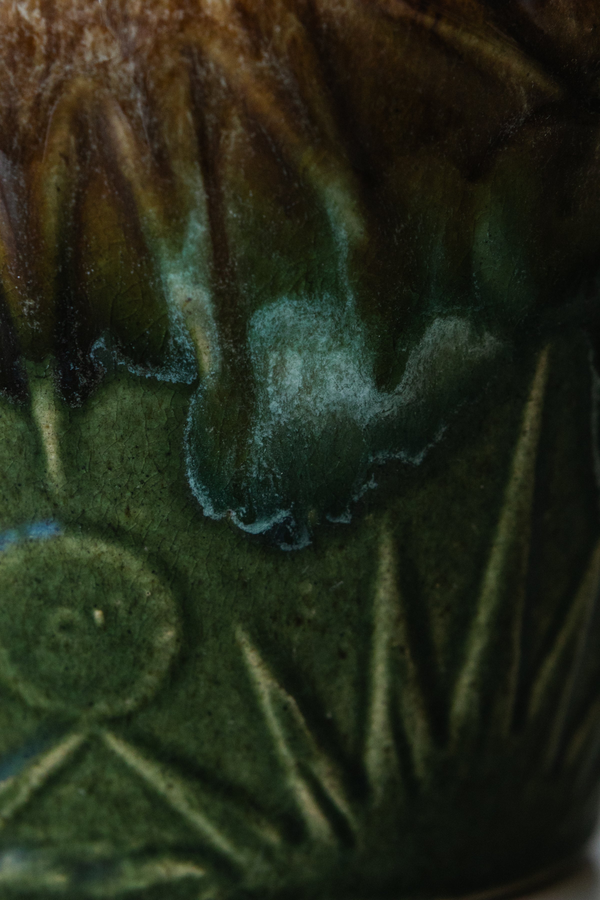 Majolica Glazed Pot Small