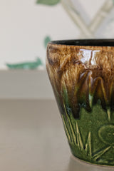 Majolica Glazed Pot Small