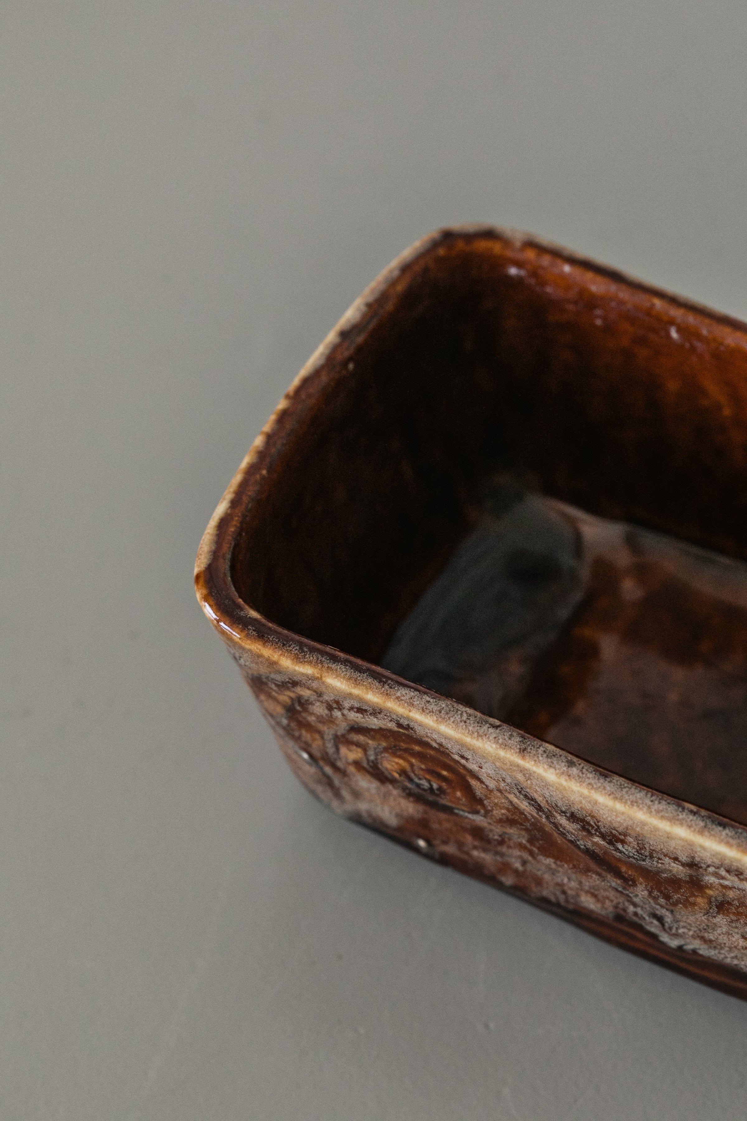 Brush McCoy Faux Bois Rectangle Pot