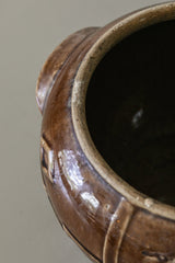 Brown Pot with Tribal Details