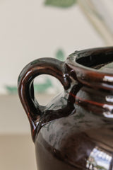 Brown Pot w/ Handles & Lid