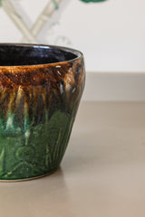 Majolica Glazed Pot Medium