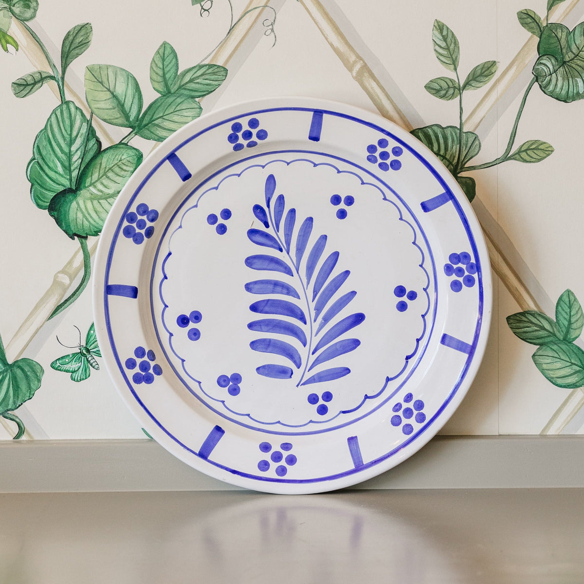 Large Blue & White Italian Platter