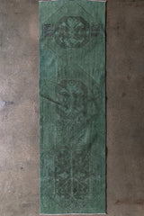 Emerald Green Turkish Wool Runner (3x9)