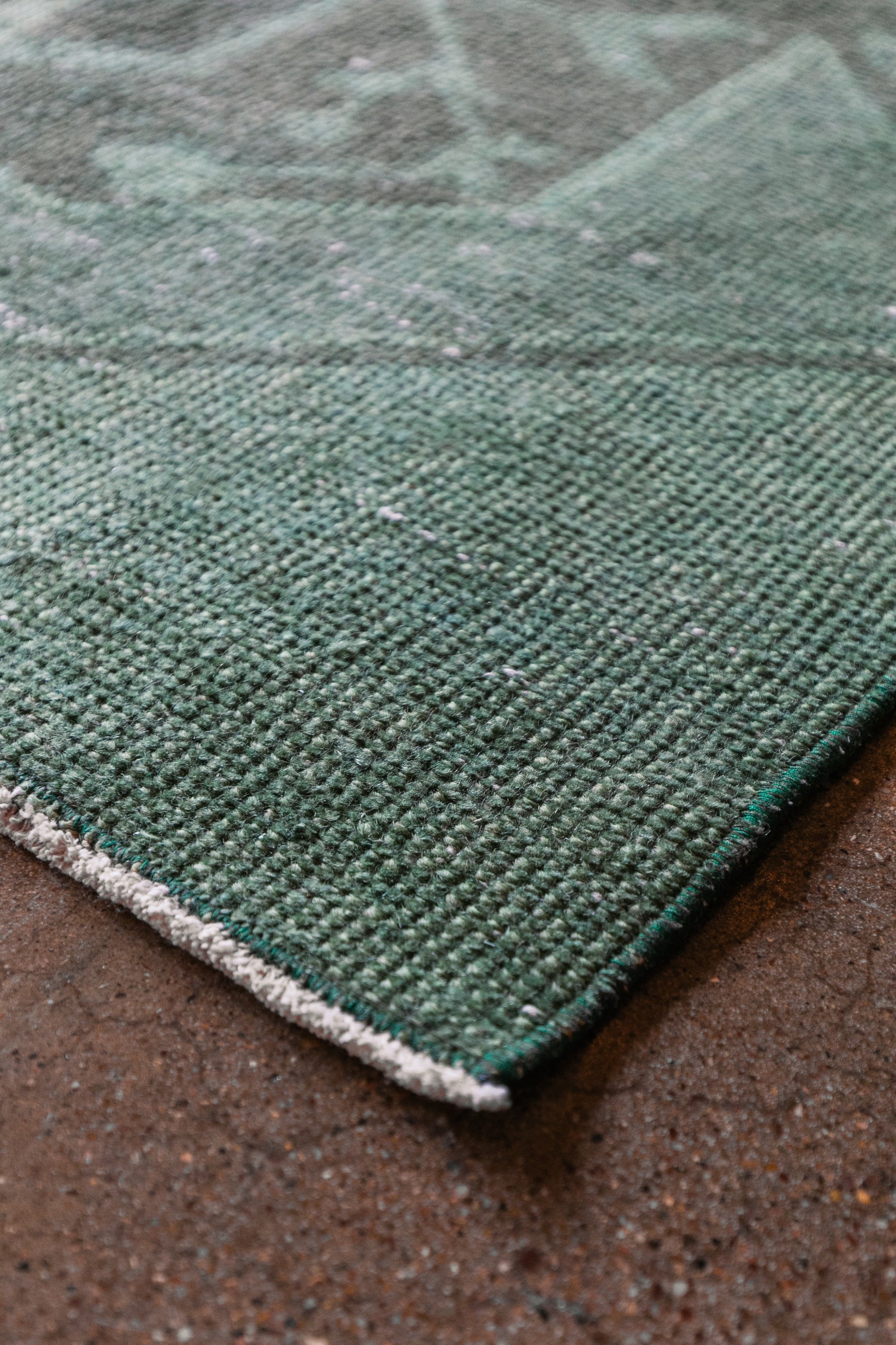 Emerald Green Turkish Wool Runner (3x9)