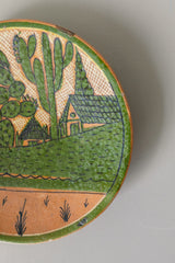 Hand-painted Cactus Landscape Plate