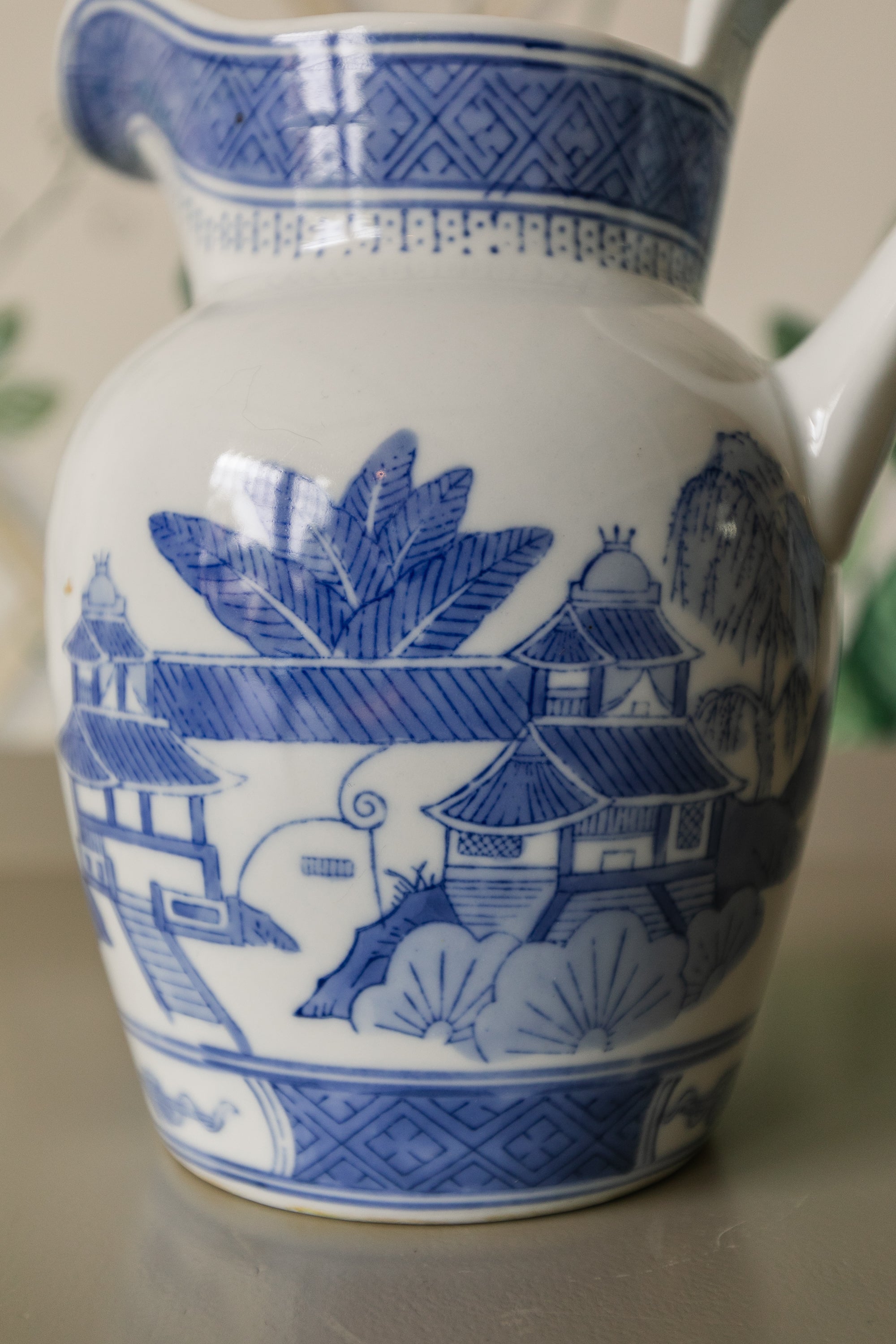 Painted Oriental Pitcher