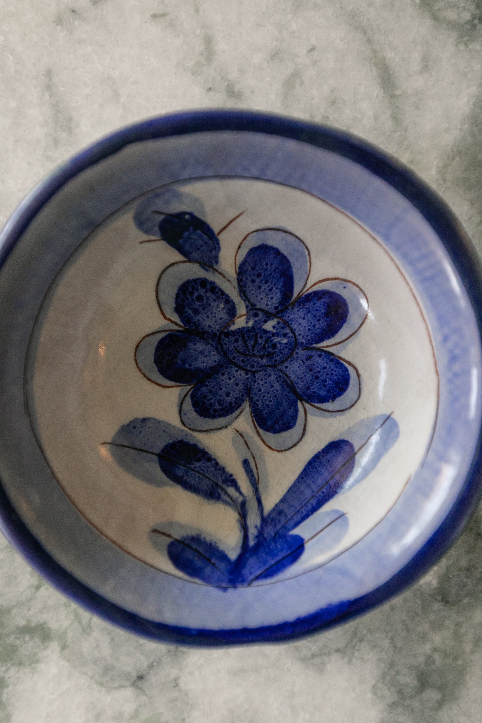 Little Blue and White Bowl with Handles