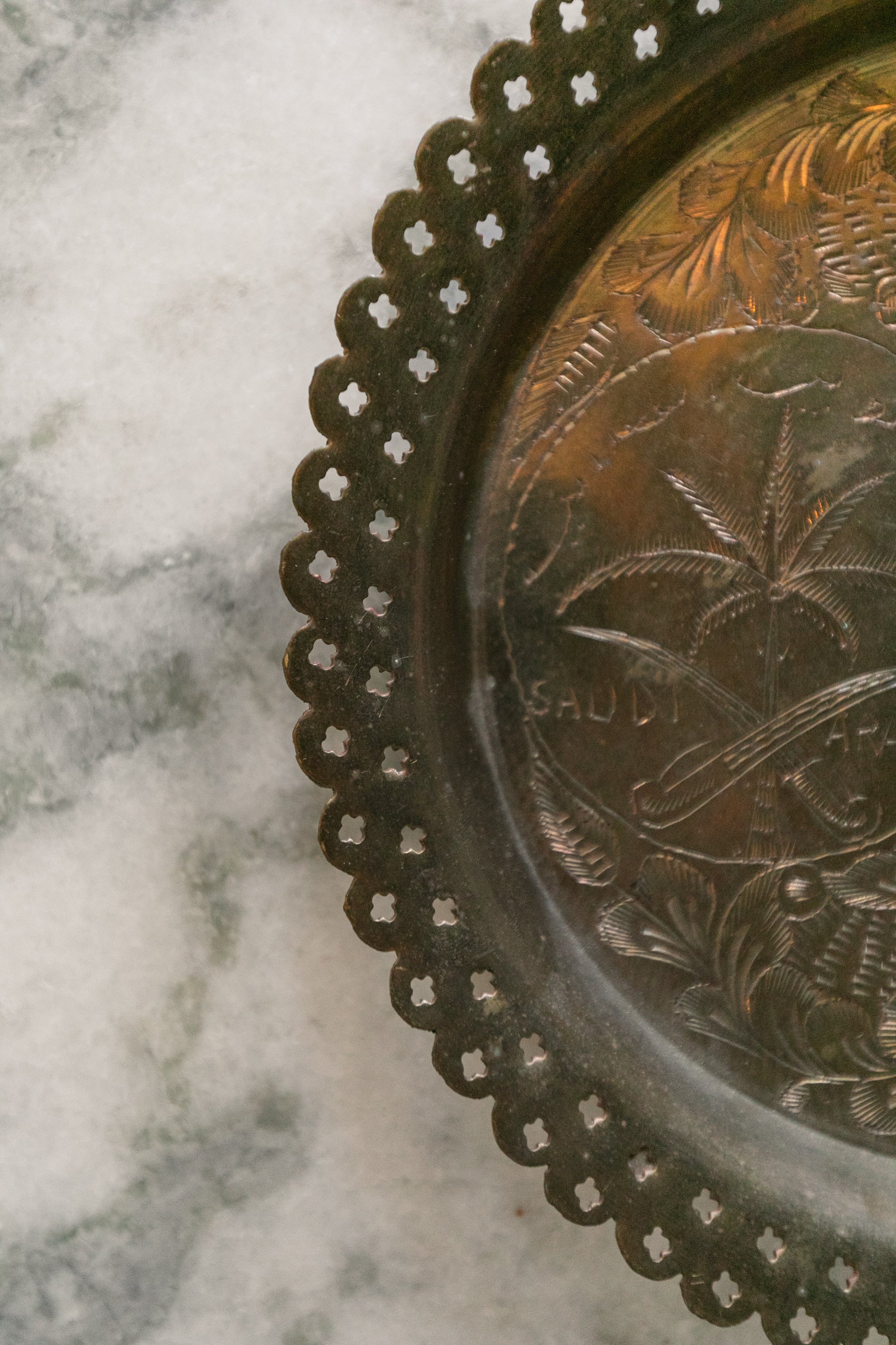 Brass Scalloped Dish
