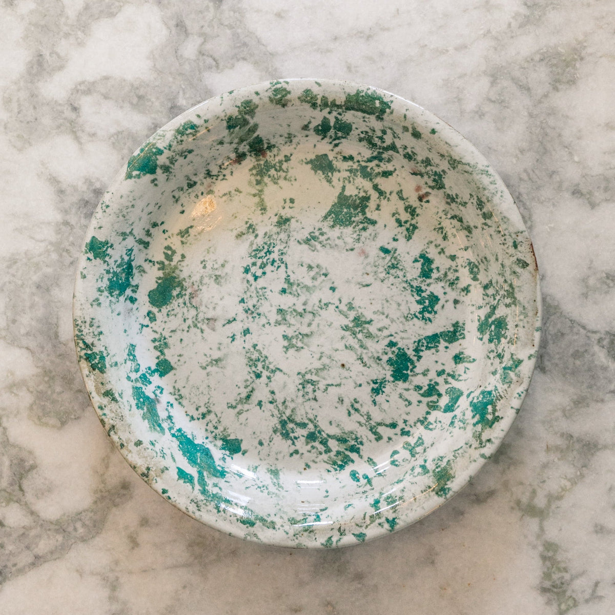 Green Marbleized Prep Plate