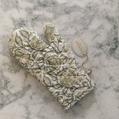 Block Print Oven Mitt